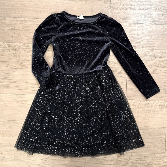Crew Cuts by JCrew Navy tutu dress with gold sparkle size M - Picture 1 of 3